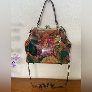 Patricia Nash 10th Anniversary  Crossbody Shoulder Handbag Floral Print NICE